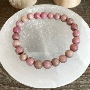 Rhodonite crystal bracelet